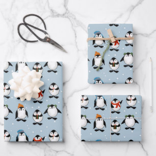 Niedlich Pinguin  Geschenkpapier Set