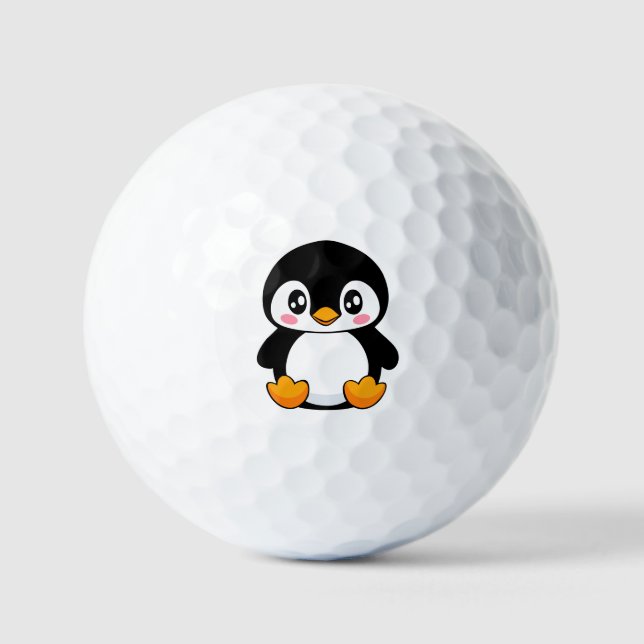 Niedlich Pinguin Golfball (Vorderseite)