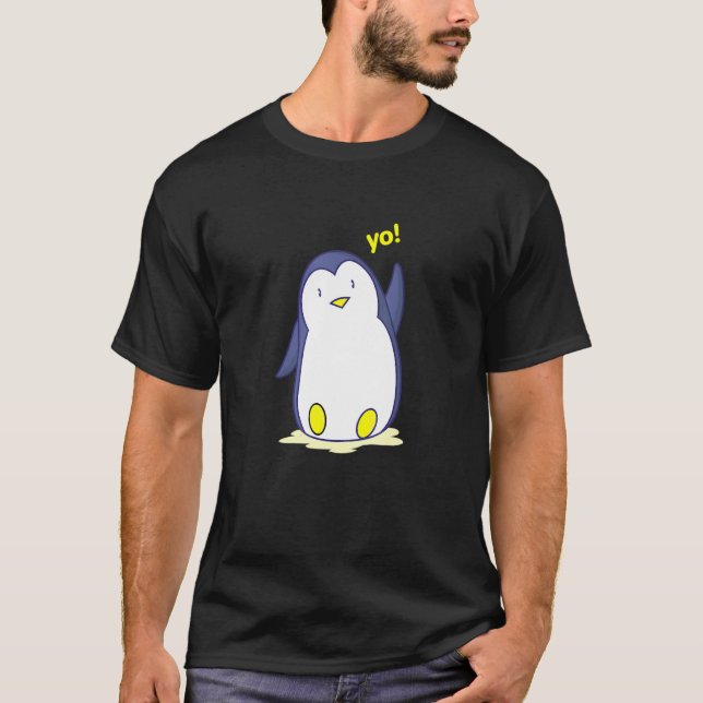 Niedlich Pinguin T-Shirt (Vorderseite)
