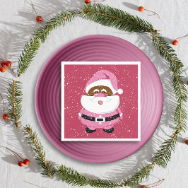Niedlich Pink American Santa Claus Weihnachten Serviette