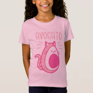 Niedlich Pink Avocado Cat T-Shirt