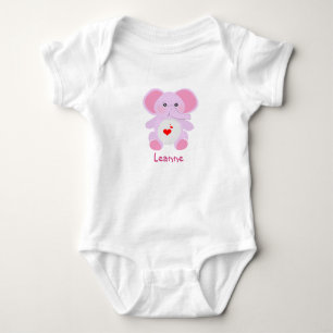 niedlich Pink baby Elephant Girl baby Dusche Strampler