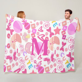 Niedlich Pink Baby Girl Kinderzimmer Muster person Fleecedecke