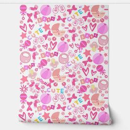 Niedlich Pink Baby Girl Kinderzimmer Muster person Tapete