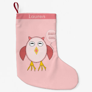 Niedlich Pink Baby Girl Owl Custom Weihnachts Stru Kleiner Weihnachtsstrumpf