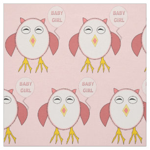 Niedlich Pink Baby Girl Owl Gemustertes Gewebe Stoff