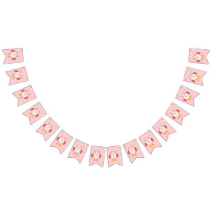 Niedlich Pink Baby Girl Owl Jagdfahnen Wimpelkette