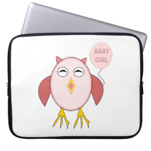 Niedlich Pink Baby Girl Owl Laptop Tasche