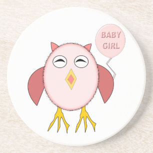 Niedlich Pink Baby Girl Owl Untersetzer