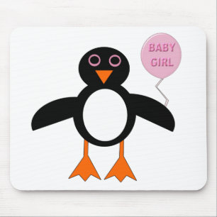 Niedlich Pink Baby Girl Penguin Mousepad