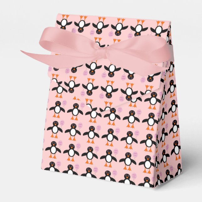 Niedlich Pink Baby Girl Pinguin Geschenkschachtel (Vorderseite)