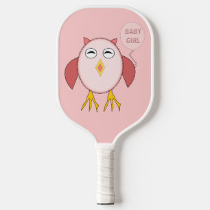 Niedlich Pink Baby Owl Pickleball Schläger