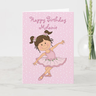 Niedlich Pink Ballerina 2 Geburtstag Karte