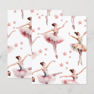 Niedlich Pink Ballerina Tance Scrapbook Paper