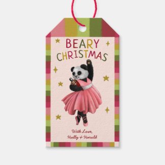 Niedlich Pink Beary Weihnachtsballett Tanz Panda Geschenkanhänger
