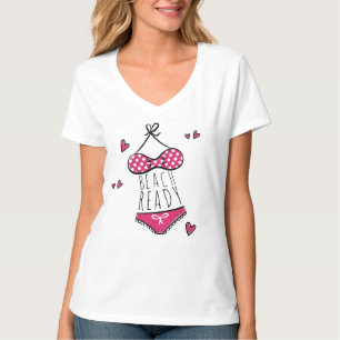 Niedlich Pink Bikini Beach fertig T-Shirt