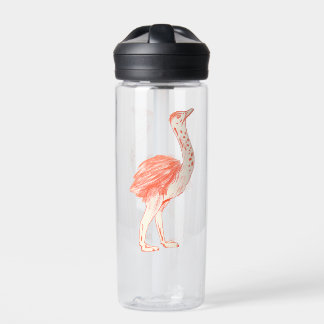Niedlich Pink Bird Artistic Baby Ostrich Trinkflasche