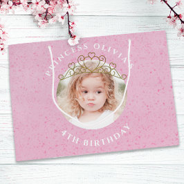 Niedlich Pink Birthday Girl Princess Tiara Simple Große Geschenktüte