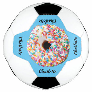 Niedlich Pink Blue Donut Personalisiert Moderne Fußball