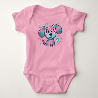 Niedlich Pink Blue Dose Baby Bodysuit Strampler