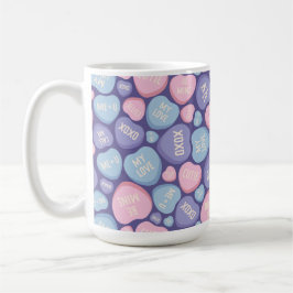 NIEDLICH PINK BLUE LILA CANDY HEARTS KAFFEETASSE