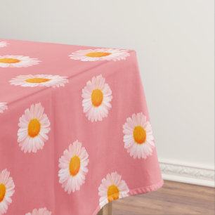 Niedlich Pink Boho Daisy Tischdecke