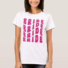 Niedlich Pink Boho Retro Junggeselinnen-Abschied B T-Shirt
