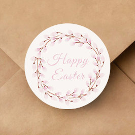 Niedlich Pink Botanicals Happy Oaster Runder Aufkleber