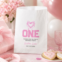 Niedlich Pink Bow Coquette 1. Geburtstag