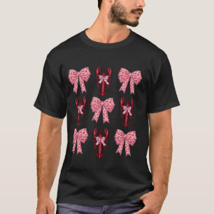 Niedlich Pink Bow Coquette Crawfish Saubere Girl A T-Shirt