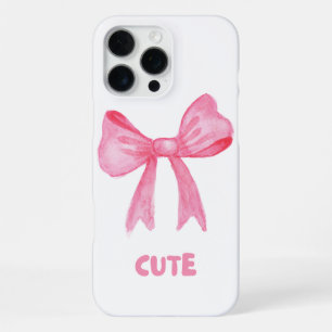 "Niedlich" Pink Bow Pastell Handy Case iPhone 16 Pro Max Hülle