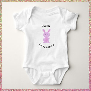 Niedlich Pink Bunny Baby Strampler