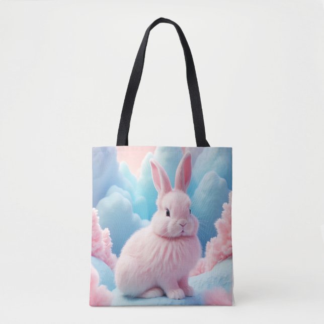 Niedlich Pink Bunny Cotton Candy Clouds (Vorderseite)