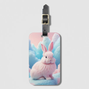 Niedlich Pink Bunny Cotton Candy Clouds Gepäckanhänger