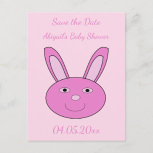 Niedlich Pink Bunny Face Frühjahr Ostersonne Kinde Postkarte