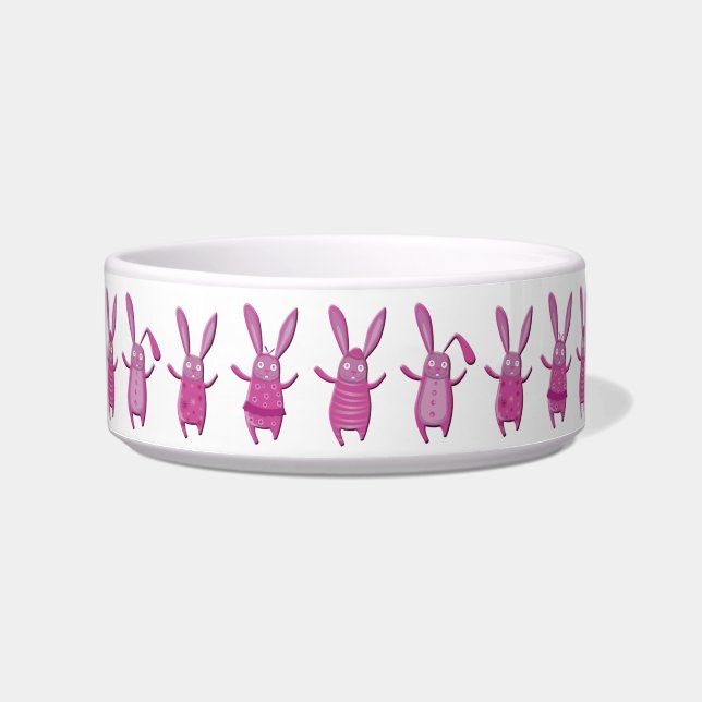 Niedlich Pink Bunny Kaninchen Food Bowl Napf (Vorderseite)