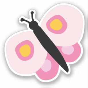 Niedlich Pink Butterfly Girls Aufkleber