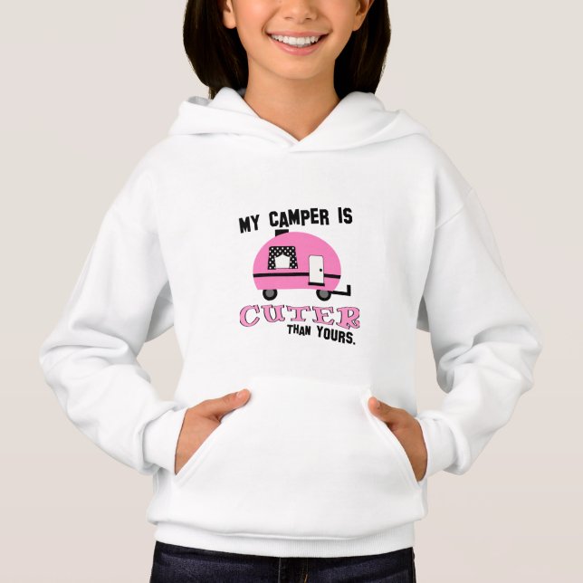 Niedlich Pink Camper Kinder Sweatshirt (Vorderseite)