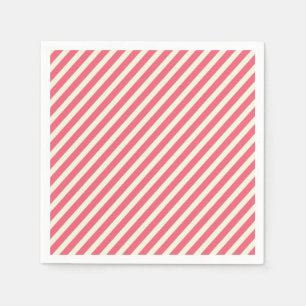 Niedlich Pink Candy Cane Stripes Muster - Weihnach Serviette