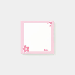 Niedlich Pink Cherry Blossom Sticky Notes Post-it Klebezettel