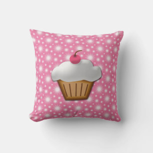 Niedlich Pink Cherry Cupcake Kissen