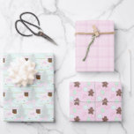 Niedlich Pink Christmas Geschenkpapier Set<br><div class="desc">Papierblätter Niedlich rosa Weihnachtsfest/einzigartig/Feiertage individuell einstellbar</div>