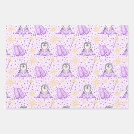 Niedlich Pink Christmas Sugarplum Pinguin Geschenkpapier Set