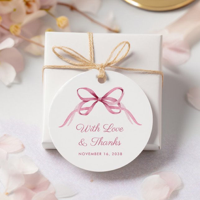Niedlich Pink Coquette Bow Baby Girl Dusche Vielen Geschenkanhänger (Von Creator hochgeladen)