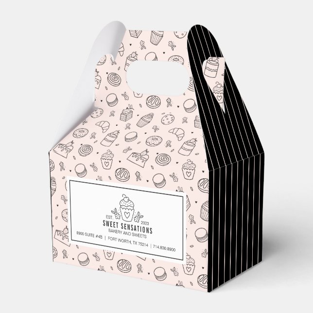 Niedlich Pink Cupcake Small Business - Gefälligkei Geschenkschachtel (Vorderseite)