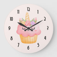 Niedlich Pink Cupcake Unicorn mit Rose