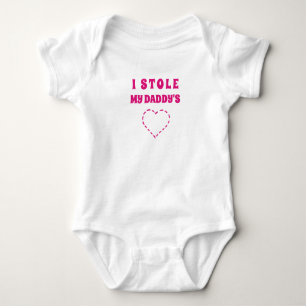 Niedlich Pink Daddy's Heart Baby Strampler