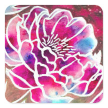 Niedlich Pink Dahlia Giro Hübsch Floral Wasserfarb