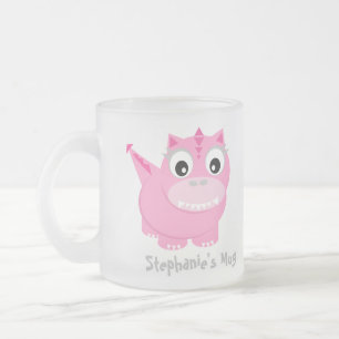 Niedlich Pink Dino Kawaii Cartoon Mattglastasse
