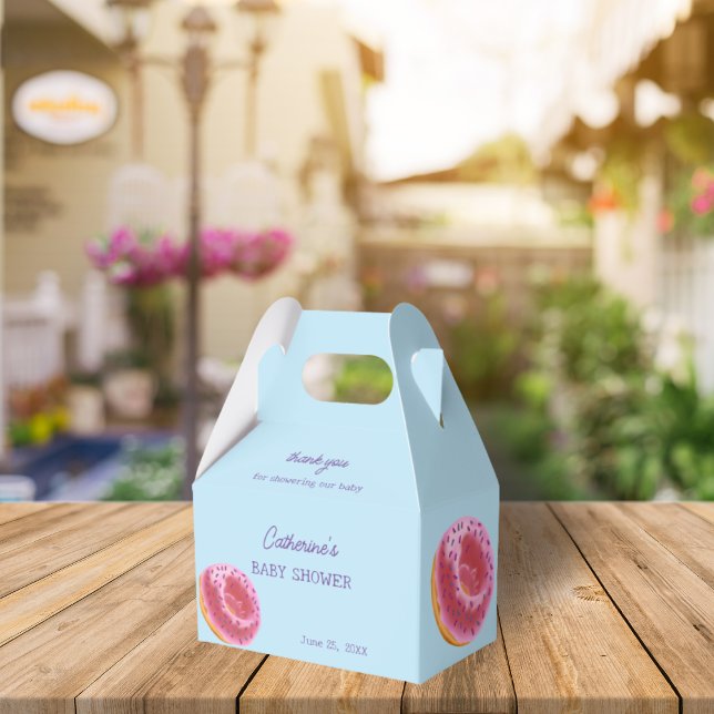 Niedlich Pink Donut Babydusche Geschenkschachtel (Von Creator hochgeladen)